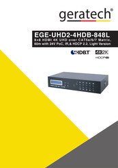 geratech EGE-UHD2-4HDB-848L Manual