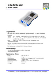 Gis TS-MX300-AC Manual
