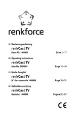 Renkforce renkCast TV Operating Instructions Manual