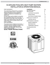 Hayward Pool HeatPro VS HP50951T Installation & Operation Manual