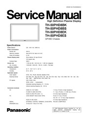 Panasonic TH-50PHD8BK Service Manual