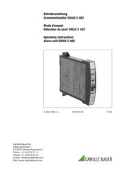 Camille Bauer SIRAX C 402 Operating Instructions Manual
