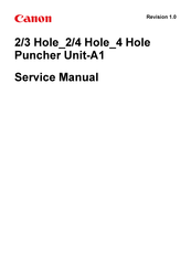 Canon 2/3 Hole Puncher Unit-A1 Service Manual