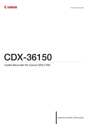 Canon CDX-36150 Manual
