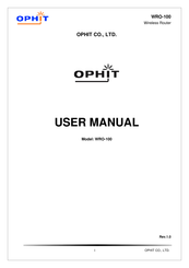 Ophit WRO-100 User Manual