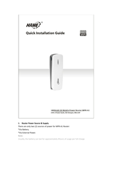Hame MPR-A1 Quick Installation Manual
