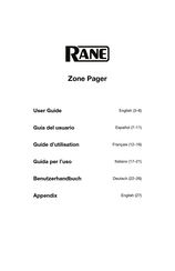 Rane Zone Pager User Manual