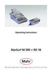 Mahr MarSurf M 300 Operating Instructions Manual