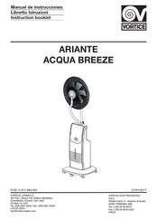 Vortice ARIANTE ACQUA BREEZE Instruction Booklet
