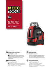 Meec tools 010974 Operating Instructions Manual