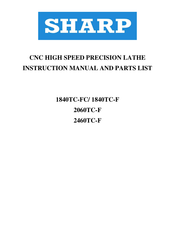 Sharp 1840TC-FC Instruction Manual And Parts List