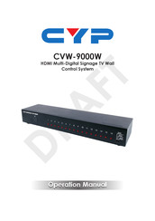 CYP CVW-9000W Operation Manual