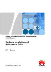 Huawei AR531G-U-D-H Hardware Installation And Maintenance Manual