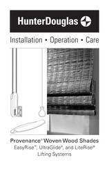 HunterDouglas Provenance UltraGlide Installation Operation Care