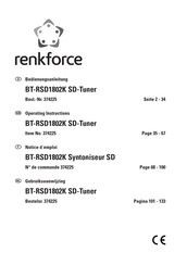 Renkforce BT-RSD1802K Operating Instructions Manual