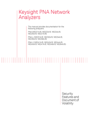 Keysight PNA-L N5234A Security Features And Document Of Volatility