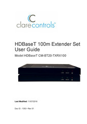 Clare Controls HDBaseT CM-BT20-TXRX100 User Manual