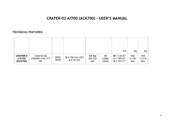 ATECH CRATER-02 A/700 User Manual