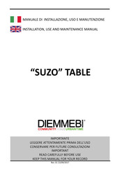 DIEMMEBI SUZO Installation, Use And Maintenance Manual