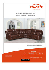 Coaster POWER2 SECTIONAL 603440 Series Assembly Instructions Manual