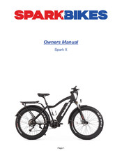 Spark Bikes Spark X Owner's Manual