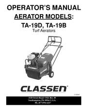 Classen TA-19D Operator's Manual