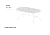 Sunjoy Villa Dining Table L-DN605SAL-T2 Assembly Instructions Manual