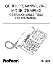 Profoon TX-160 User Manual