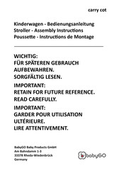 BabyGo Vogue Assembly Instructions Manual
