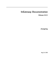 InHand InGateway501 User Manual