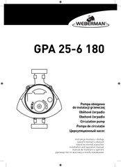 Weberman GPA 25-6 180 Installation And Operation Manual