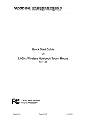 Rapoo M706FG Quick Start Manual