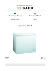 GERATEK Kotka GT 2100 W Instruction Manual