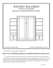 Wilding Wallbeds SANTA FE Installation Instructions Manual