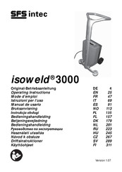 SFS intec isoweld 3000 Series Operating Instructions Manual