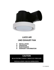 Lucci Air UNO 209055 Installation, Operation, Maintenance & Warranty Information
