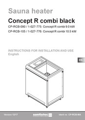 Harvia Sentiotec Concept R CP-RCB-105 Instructions For Installation And Use Manual