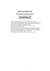 TOHO TTM-00BT Series Detailed Manual