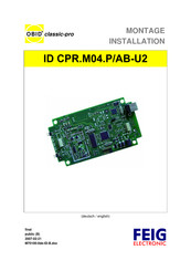 Feig Electronic OBID classic-pro ID CPR.M04.P/AB-U2 Installation Manual