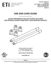ETI 54210111 Use And Care Manual