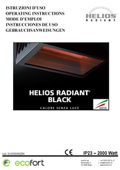 Helios Radiant Black EH2000/W2BK Operating Instructions Manual