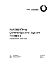 AT&T Lucent Technologies PARTNER Plus Installation And Use Manual