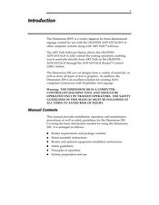 Gerber Dimension 200 Manual