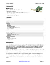 Transition Networks N-FXE-LC-02 User Manual