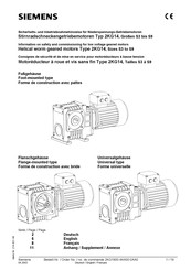 Siemens 2KG14 Series Information On Safety And Commissioning