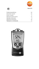 TESTO 610 Instruction Manual
