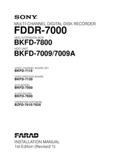 Sony FDDR-7000 Installation Manual