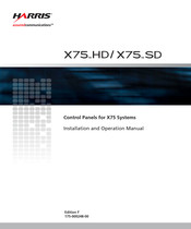 Harris assuredcommunications X75-RCP Installation And Operation Manual