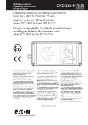 Eaton CROUSE-HINDS EXIT Series Operating Instructions Manual