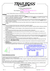 Trailboss QTHD722L Fitting Instructions Manual